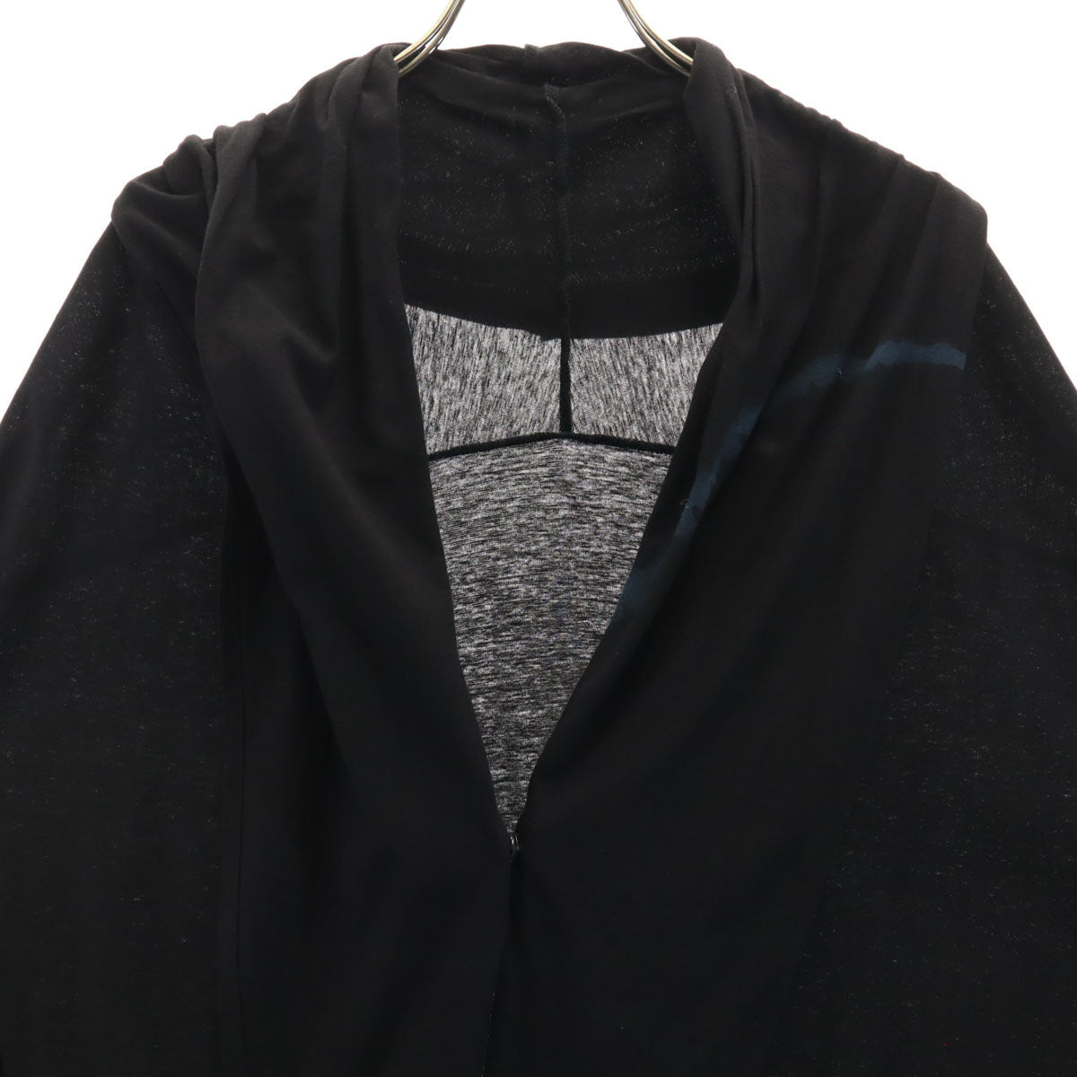 Y's Long Sleeve Long Cardigan Black Size 2