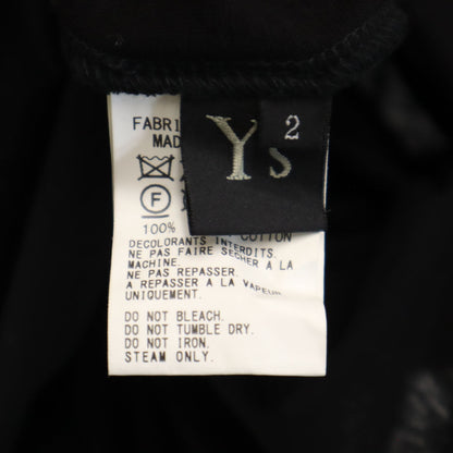 Y's Long Sleeve Long Cardigan Black Size 2