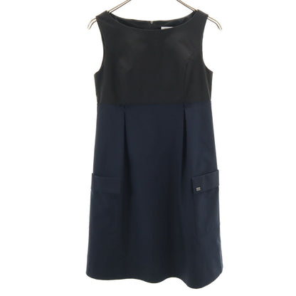 FOXEY NEW YORK Sleeveless Midi Dress Navy Size 38