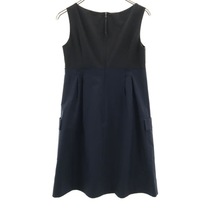 FOXEY NEW YORK Sleeveless Midi Dress Navy Size 38