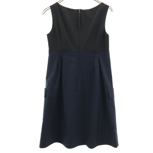 FOXEY NEW YORK Sleeveless Midi Dress Navy Size 38