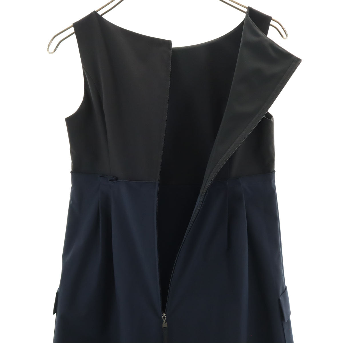 FOXEY NEW YORK Sleeveless Midi Dress Navy Size 38