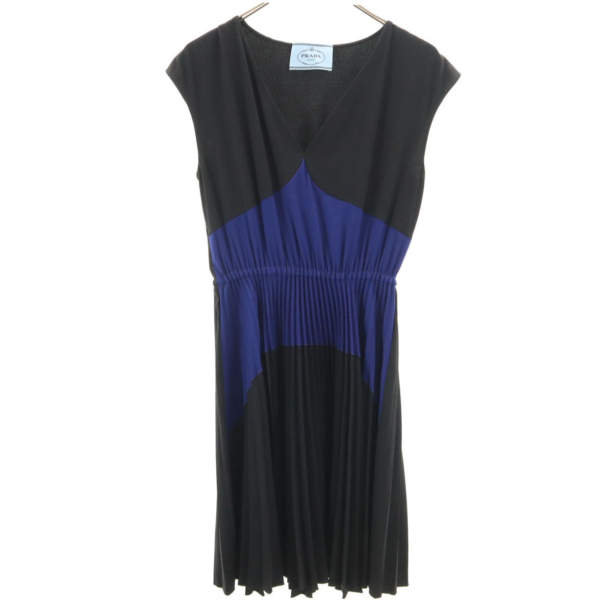 PRADA Italian Sleeveless Pleated Dress Black Size 40S