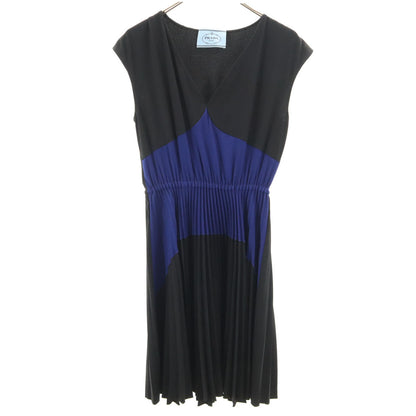 PRADA Italian Sleeveless Pleated Dress Black Size 40S