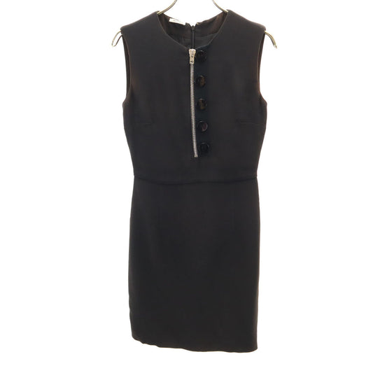 MIUMIU Italian Black Sleeveless Midi Dress Size 36