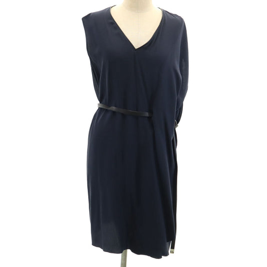 MARNI Italian Silk Sleeveless Dress Navy Size 42