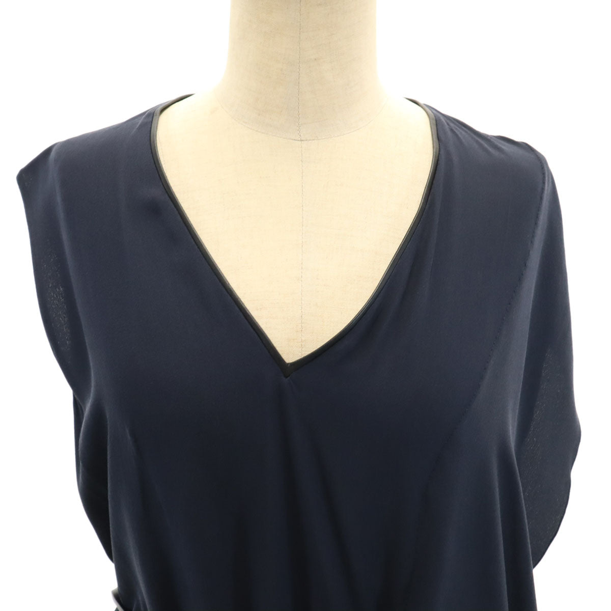 MARNI Italian Silk Sleeveless Dress Navy Size 42