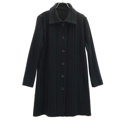 PLEATS PLEASE Pleated Coat Black Size JP 3
