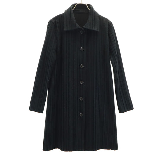 PLEATS PLEASE Pleated Coat Black Size JP 3