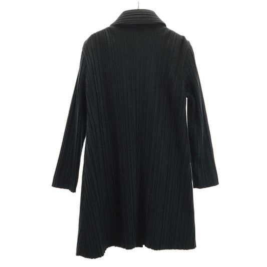 PLEATS PLEASE Pleated Coat Black Size JP 3