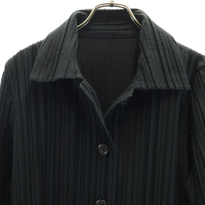 PLEATS PLEASE Pleated Coat Black Size JP 3