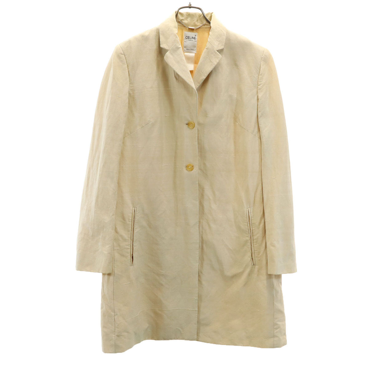 CELINE French Made Chesterfield Coat Beige