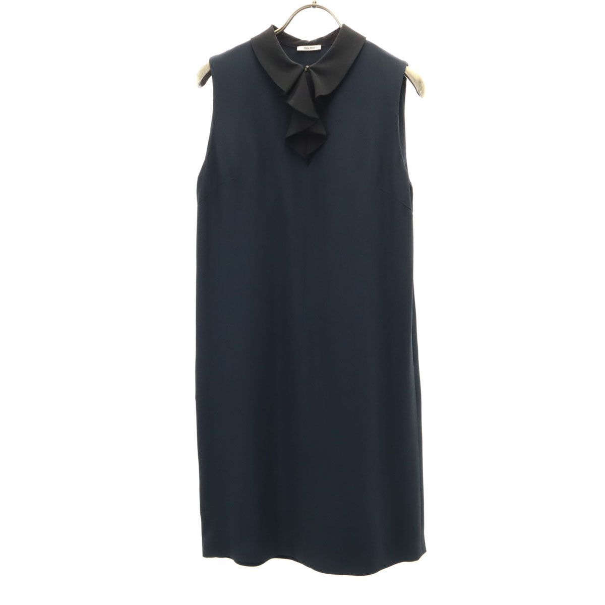 MIUMIU Sleeveless Knee-Length Dress Navy Size 38