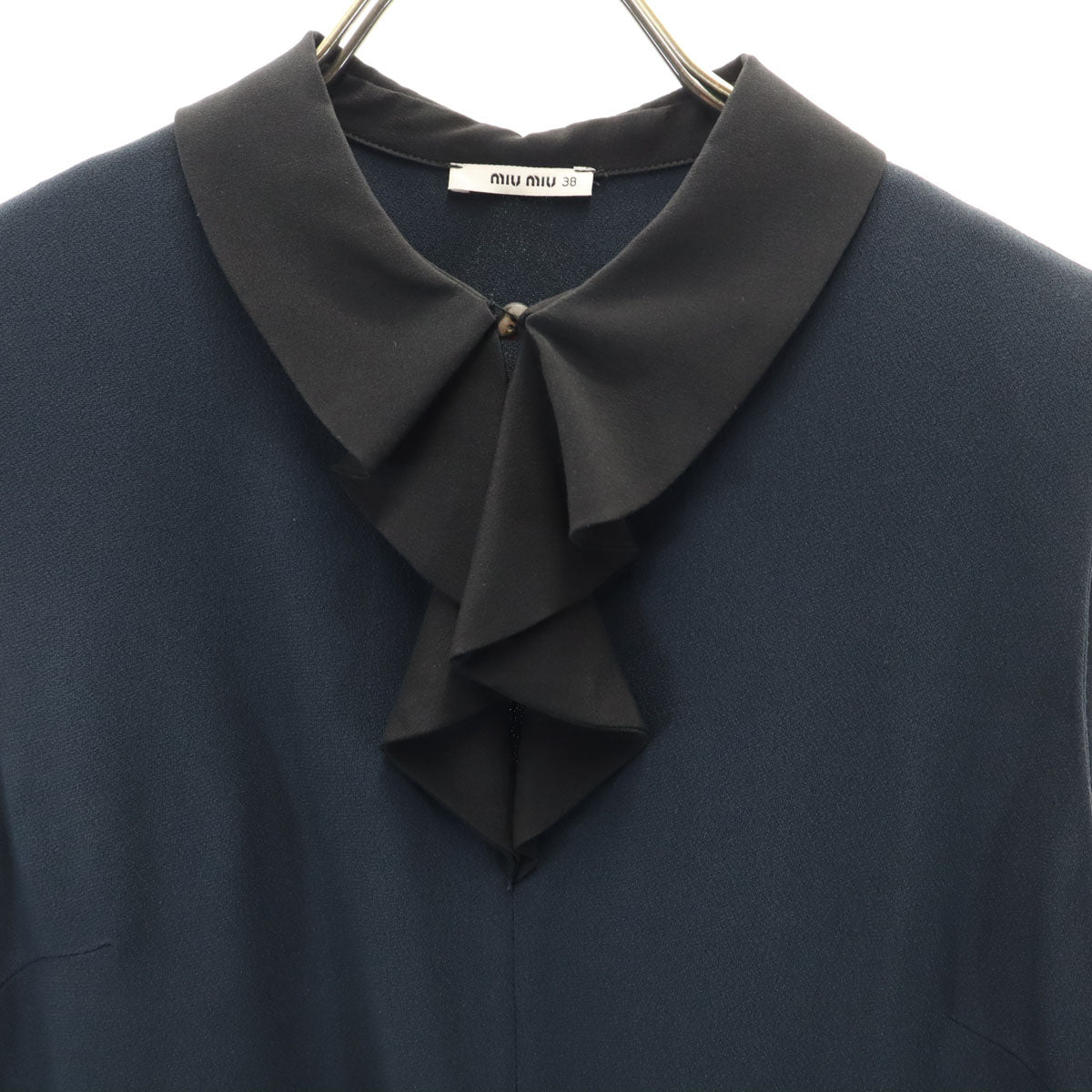 MIUMIU Sleeveless Knee-Length Dress Navy Size 38