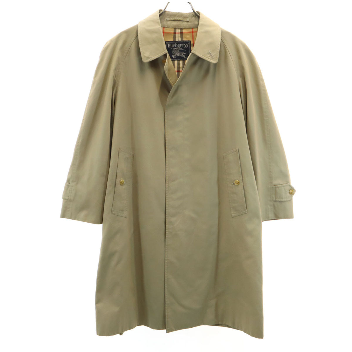 Burberrys 90s Old Ash Beige Balmacaan Coat Size 88-160