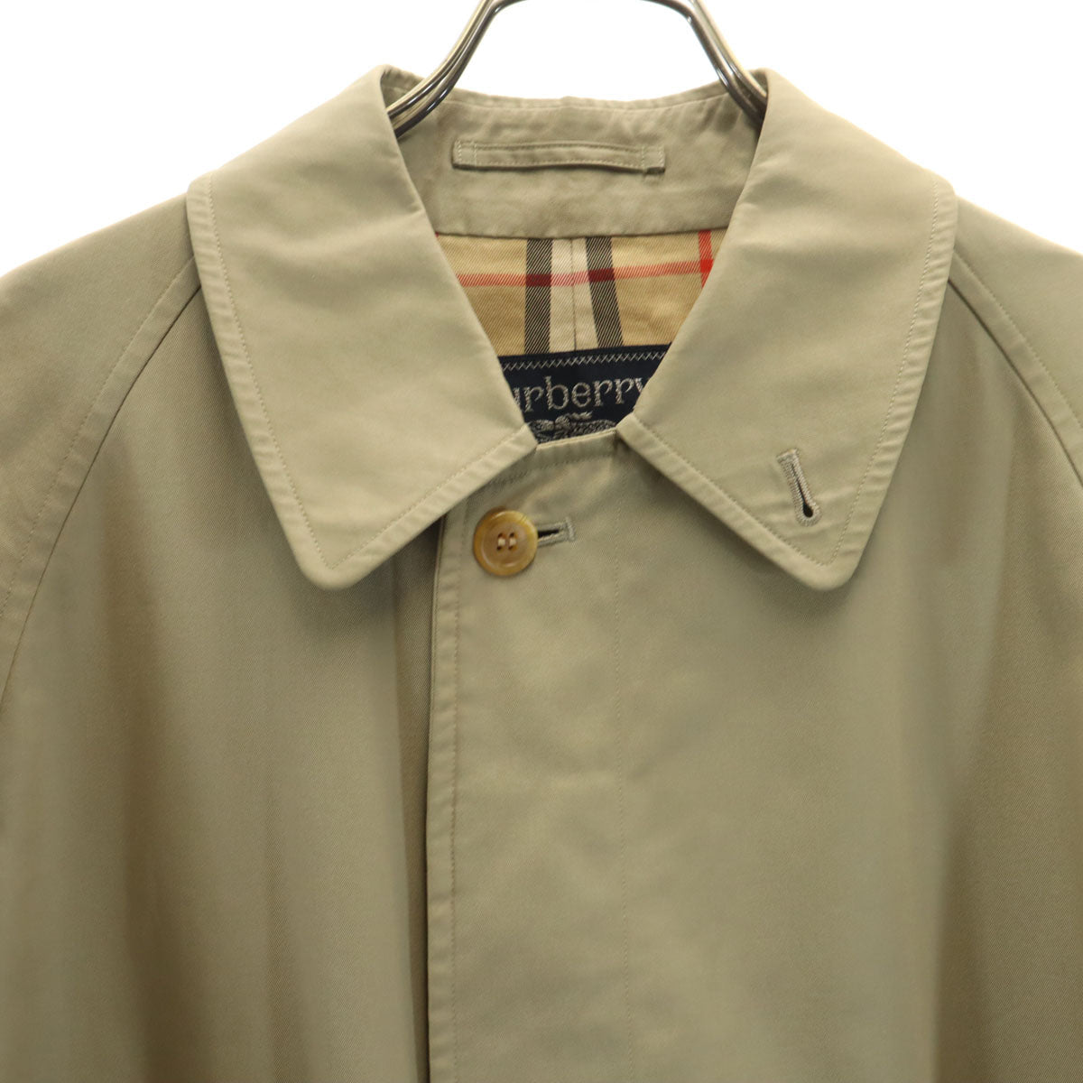 Burberrys 90s Old Ash Beige Balmacaan Coat Size 88-160