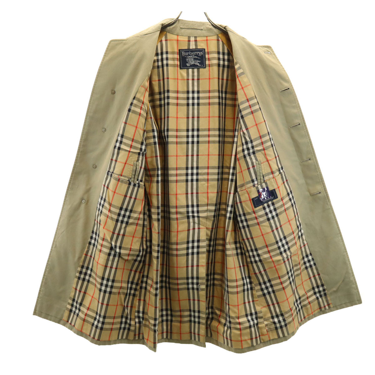 Burberrys 90s Old Ash Beige Balmacaan Coat Size 88-160