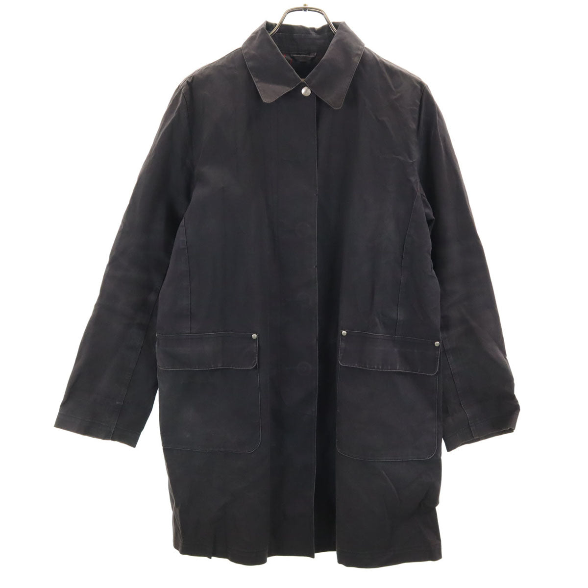 HERMES Scotland Balmacaan Coat Brown Size M
