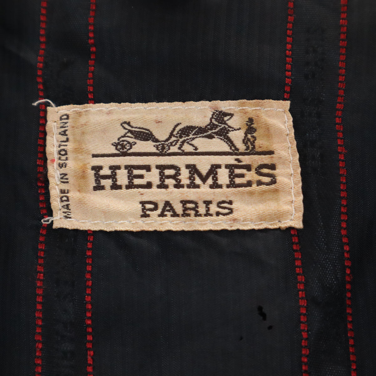 HERMES Scotland Balmacaan Coat Brown Size M