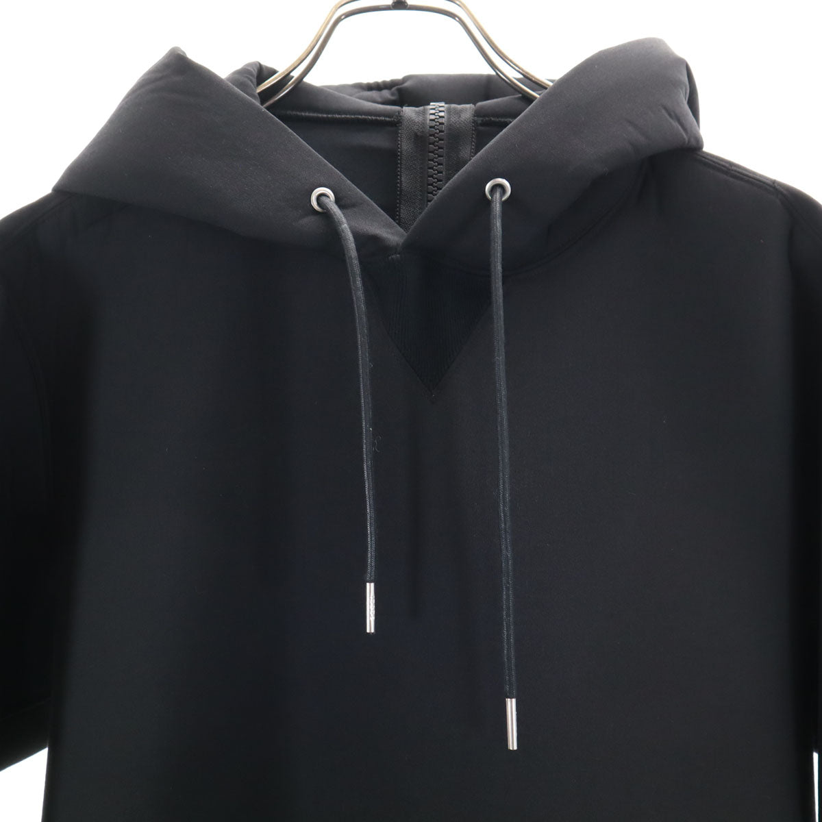 Sacai Black Bonding Knit Hoodie Dress Size 2
