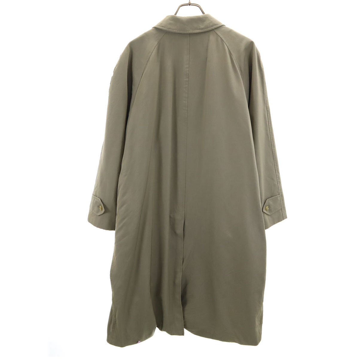 Burberrys 90s Vintage Khaki Balmacaan Coat Size 170