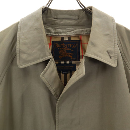 Burberrys 90s Vintage Khaki Balmacaan Coat Size 170