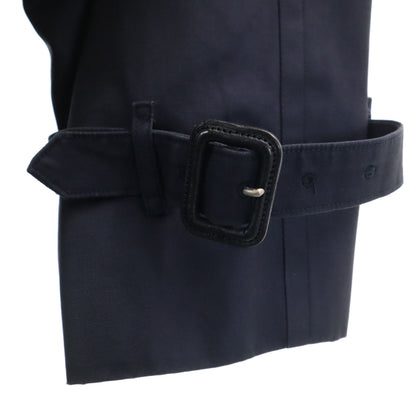 Burberrys 90s Vintage Trench Coat Navy Blue