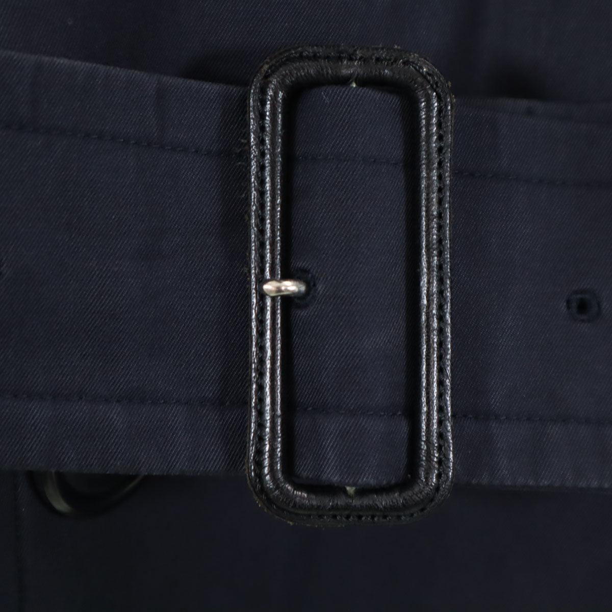 Burberrys 90s Vintage Trench Coat Navy Blue