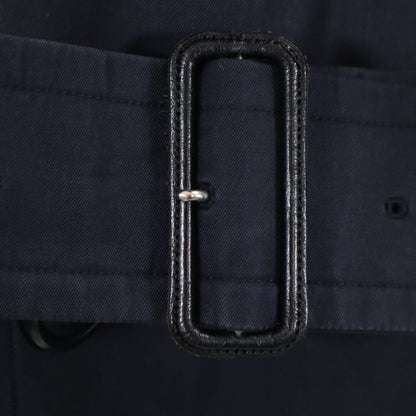 Burberrys 90s Vintage Trench Coat Navy Blue