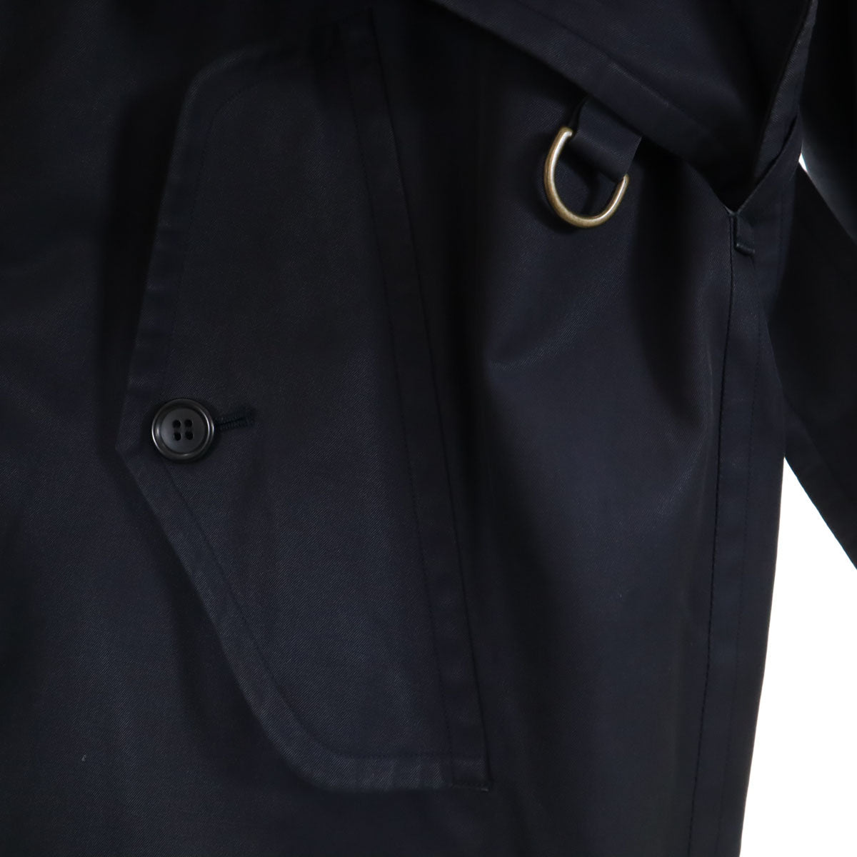 Burberrys 90s Vintage Trench Coat Navy Blue
