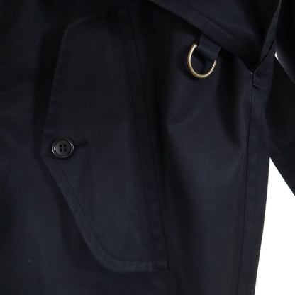 Burberrys 90s Vintage Trench Coat Navy Blue