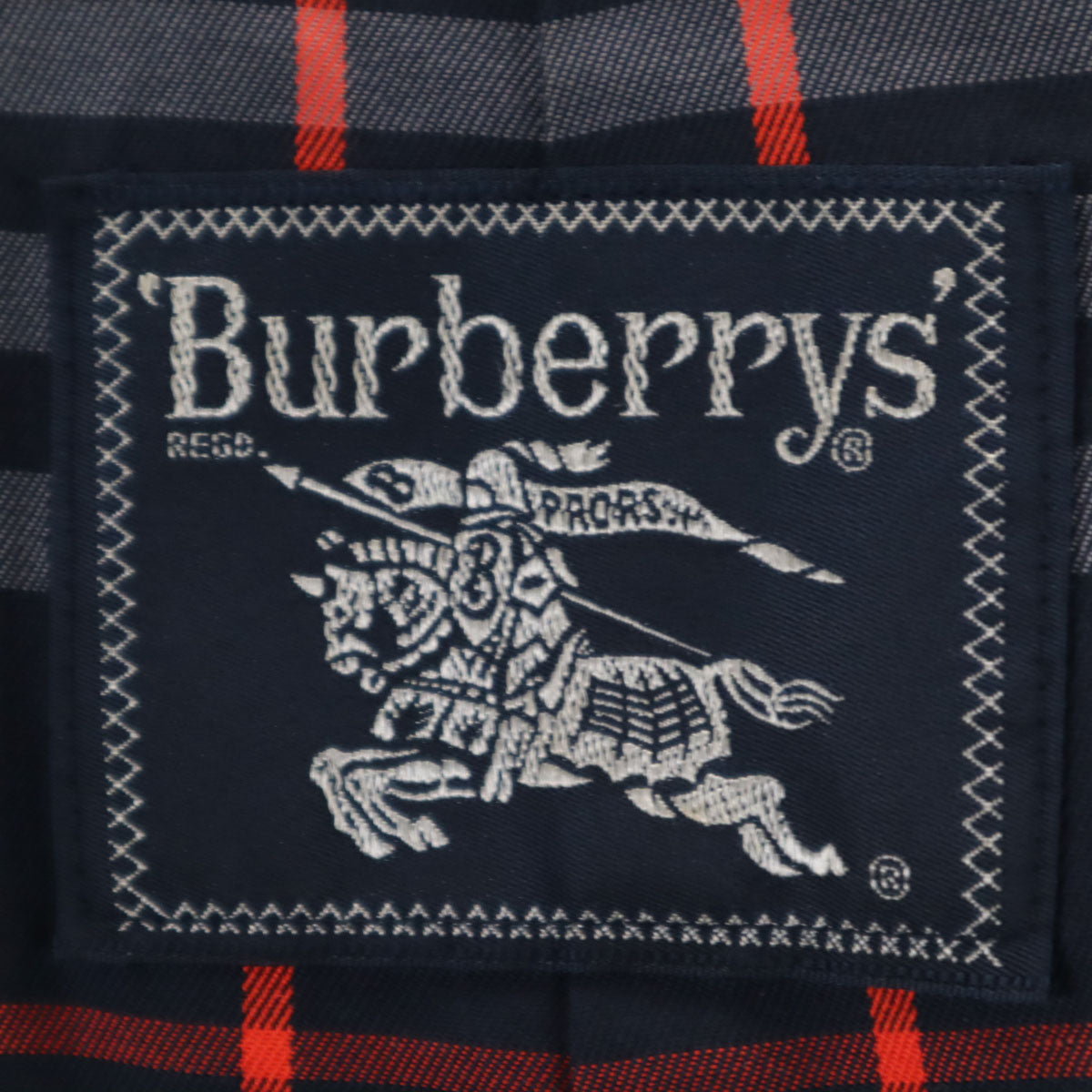 Burberrys 90s Vintage Trench Coat Navy Blue