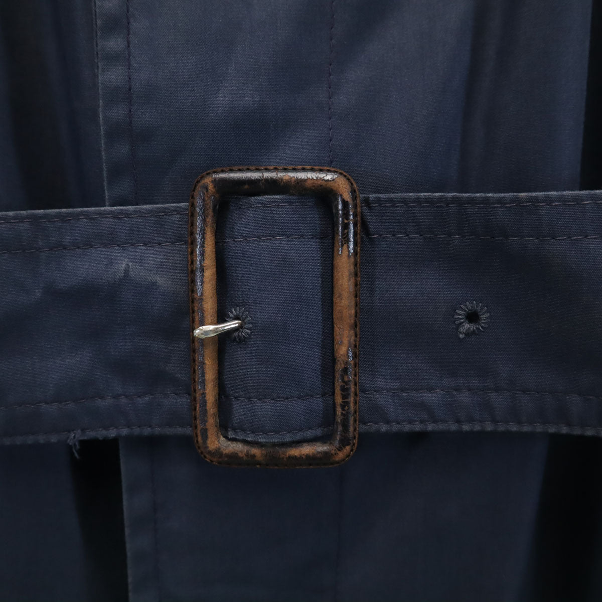 Aquascutum 80s England Made Packable Coat Navy Size 36