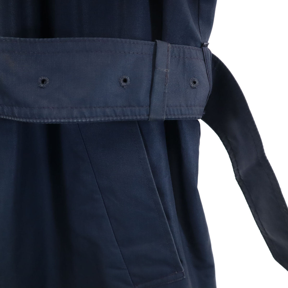 Aquascutum 80s England Made Packable Coat Navy Size 36