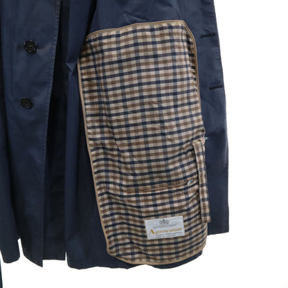Aquascutum 80s England Made Packable Coat Navy Size 36