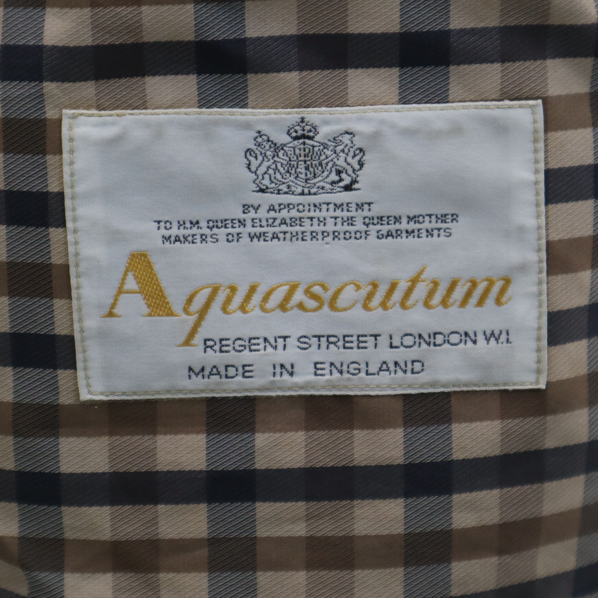 Aquascutum 80s England Made Packable Coat Navy Size 36