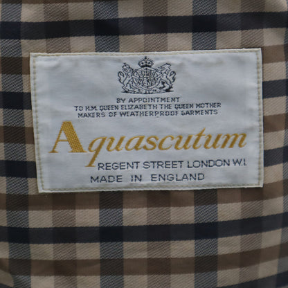 Aquascutum 80s England Made Packable Coat Navy Size 36