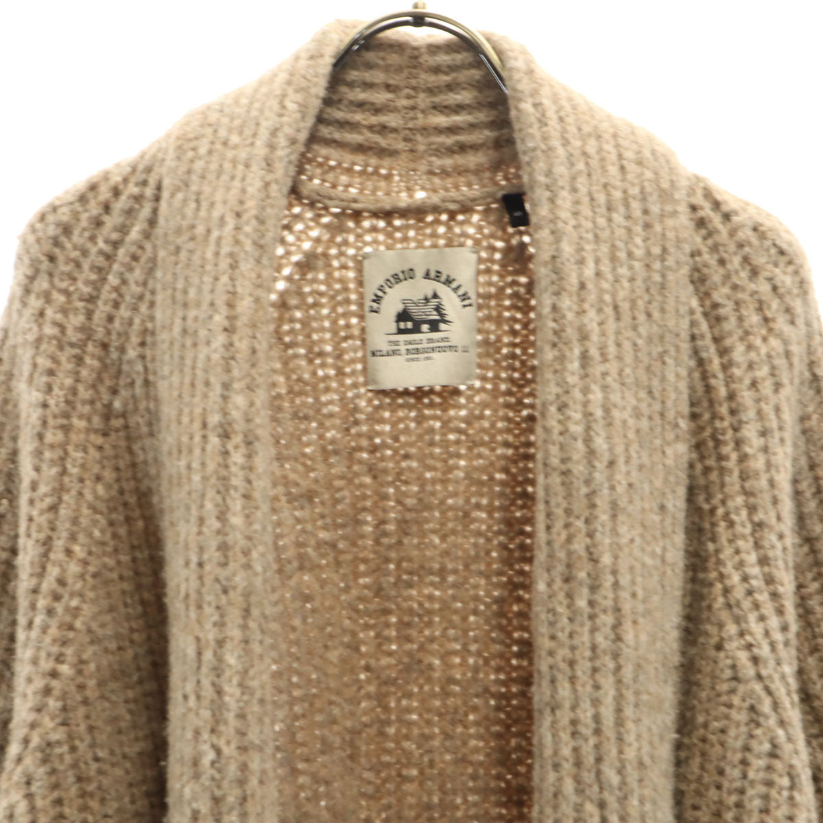 Emporio Armani Long Sleeve Knit Gown Cardigan Brown Size 40