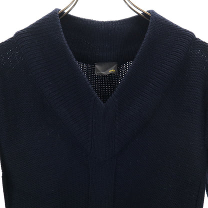 FENDI Long Sleeve Knit Midi Dress Navy Size 40