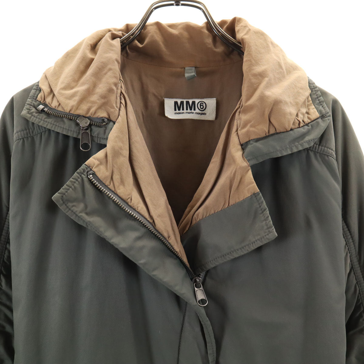 MM6 Italy Padded Coat Olive Gray Size 38
