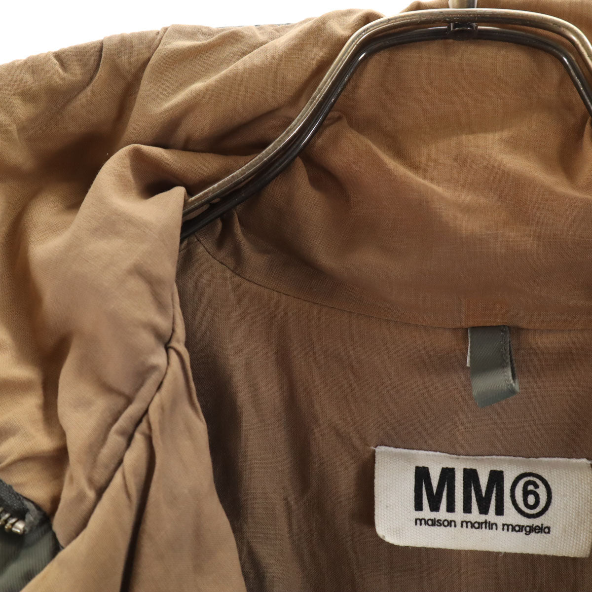 MM6 Italy Padded Coat Olive Gray Size 38