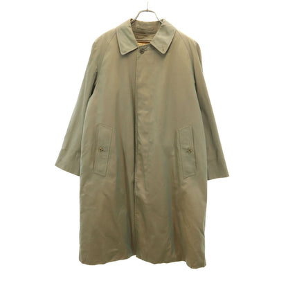 Burberrys Vintage 90s Lined Balmacaan Khaki Green Coat Size 90-165