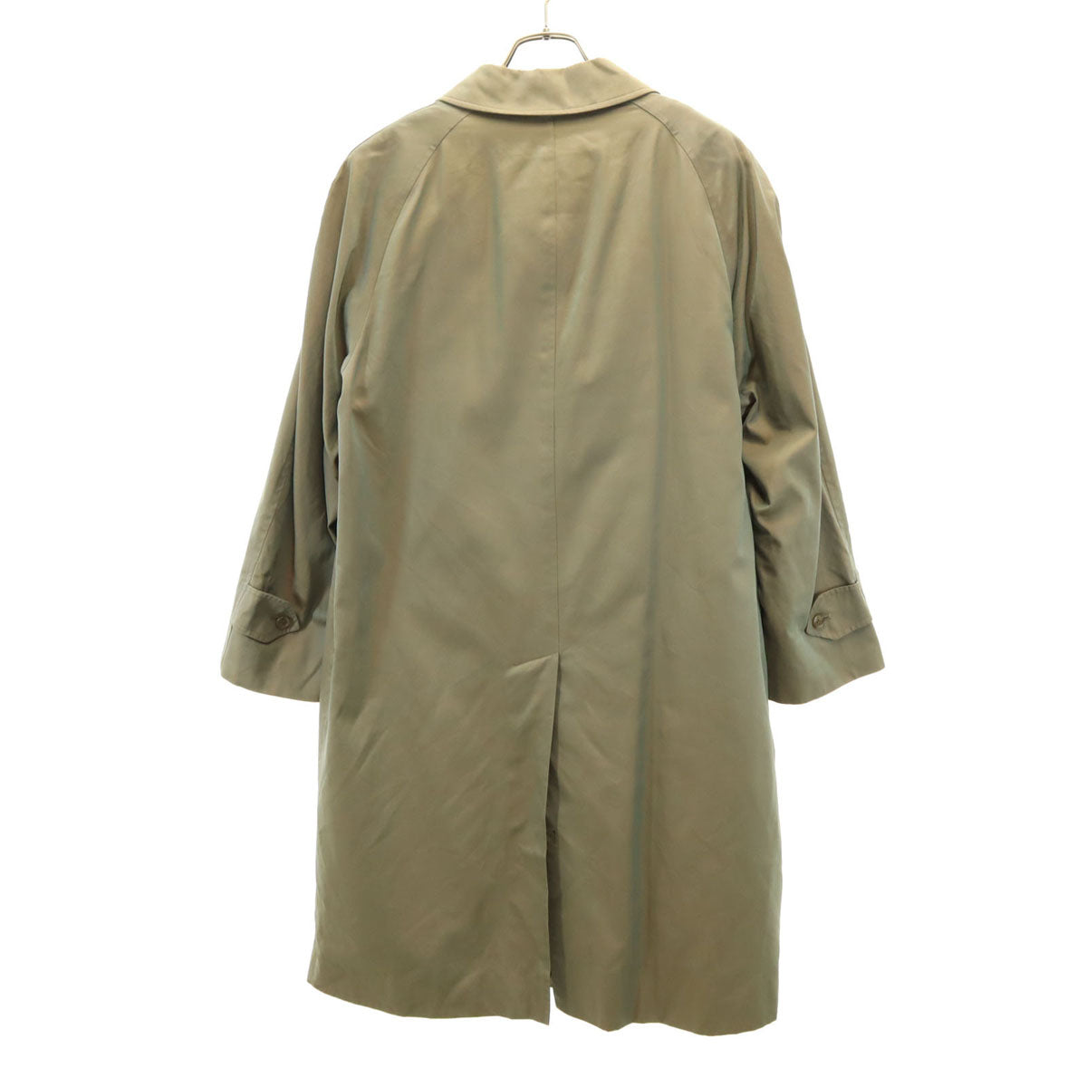 Burberrys Vintage 90s Lined Balmacaan Khaki Green Coat Size 90-165