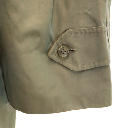 Burberrys Vintage 90s Lined Balmacaan Khaki Green Coat Size 90-165
