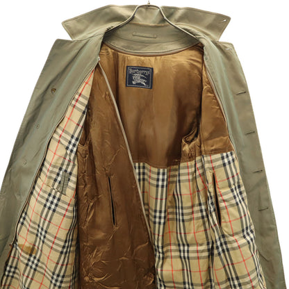 Burberrys Vintage 90s Lined Balmacaan Khaki Green Coat Size 90-165