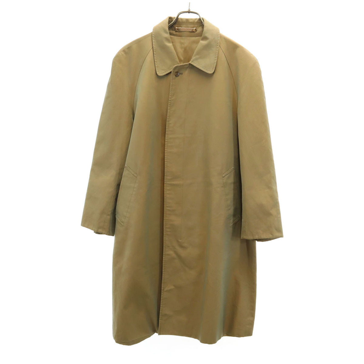 LANVIN 80s Vintage Balmacaan Coat Beige Size L