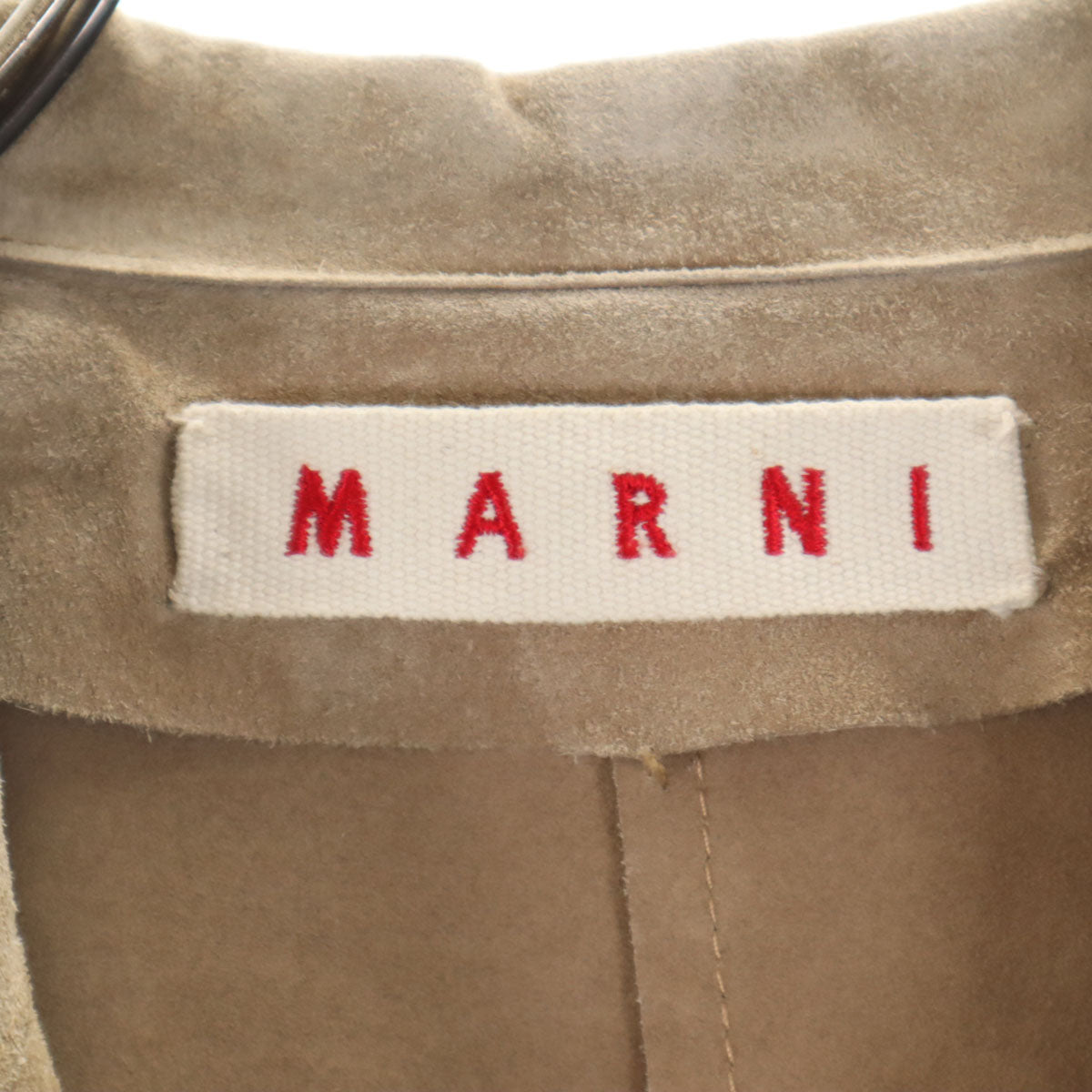 MARNI Italian Made Leather Coat Beige Size 40
