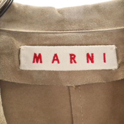MARNI Italian Made Leather Coat Beige Size 40