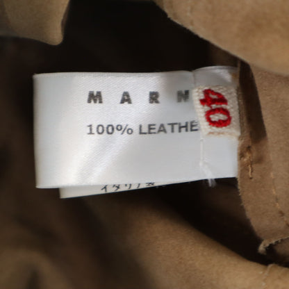 MARNI Italian Made Leather Coat Beige Size 40