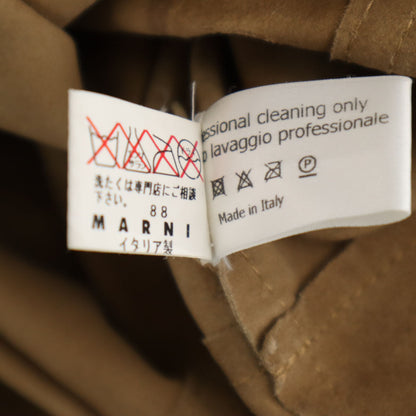 MARNI Italian Made Leather Coat Beige Size 40